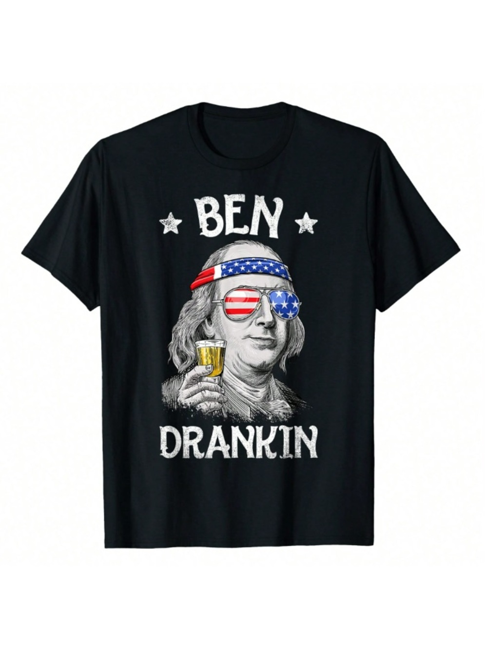 Ben Drankin 4th Of July Men USA Flag T-Shirt Men's